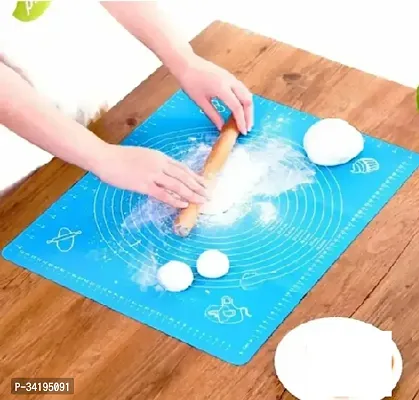 Mat Silicone Chapati Atta Kneading Mat NonStick Fondant Rolling Mat Stretchable for Kitchen Roti Chapati-thumb0