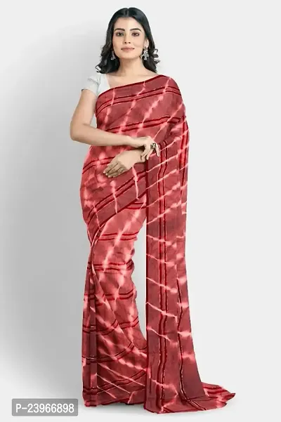 Trendy Georgette Saree Without Blouse Piece For Women