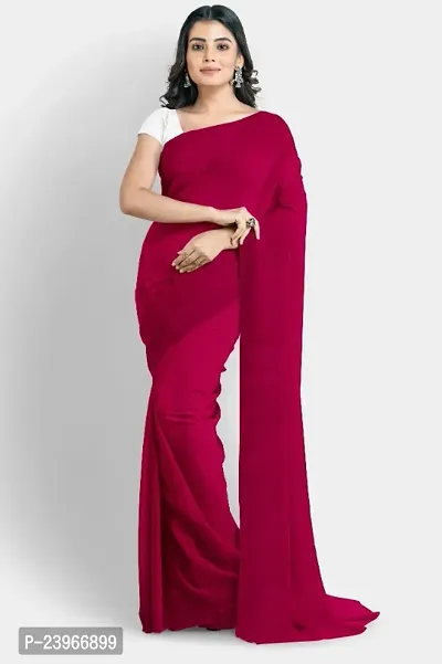 Trendy Georgette Saree Without Blouse Piece For Women