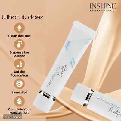 Inshine Professional Primer Mousse Super Smooth Foundation ( 802, WARN  NUDE ) .-thumb5