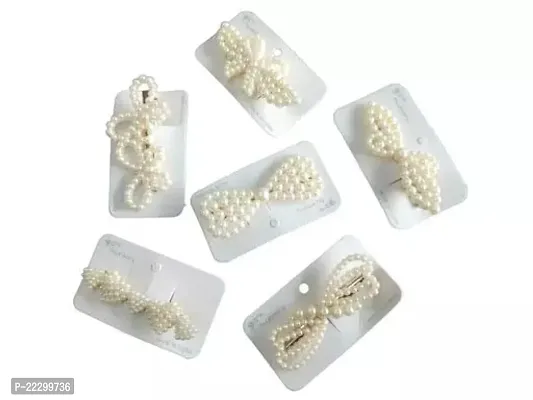 Pearl Hair Clips (Pack Of 6 Pcs)-thumb0