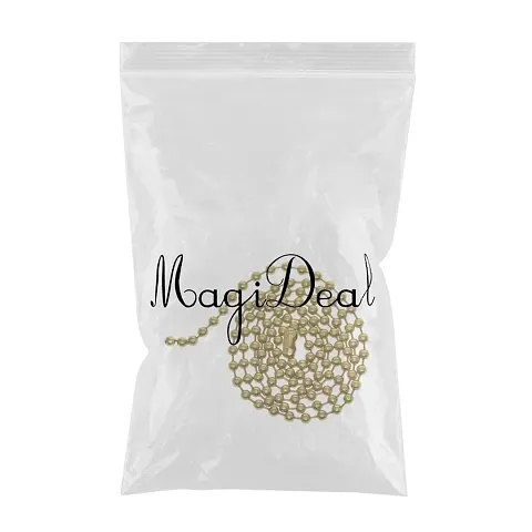 DYDU 1Strand Brass Round Beads Ball Chain Connecor for Jewelry Making 32inch (59031807DY)