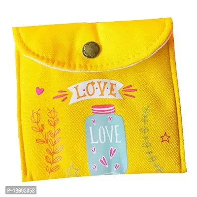 Cotton Bags Safety Storage Organizing Pouch Cute Purse Organizer Yellow (75014775IM)-thumb4