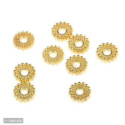 DYDU 100 Pieces Metal Alloy Jewelry Making Spacer Beads 6mm Gold (59001578DY)-thumb3