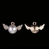 DYDU 5 Pieces Alloy Pendant Pearls Accessory Jewelry DIY 1.5x2.7cm Angel Wings (59010156DY)-thumb1