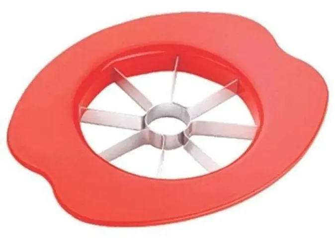 Plastic & Stainless Steel Apple Cutter (Red) - Colors May Vary ( Pack of 1 )