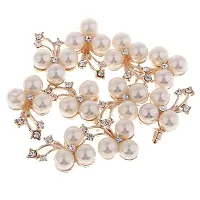 DYDU 10pcs Crystal Rhinestones Pearl Flower Buttons for Clothes, Bags, Shoes Jewelry Making Sew Craft Projects (59023346DY)-thumb4