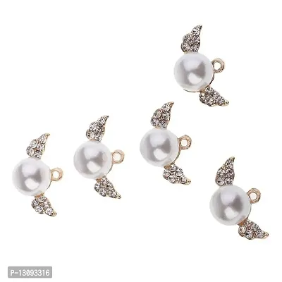 DYDU 5 Pieces Alloy Pendant Pearls Accessory Jewelry DIY 1.5x2.7cm Angel Wings (59010156DY)-thumb0