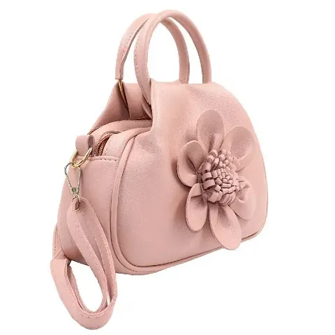 Stylish Beige Artificial Leather Self Pattern Handbags For Women