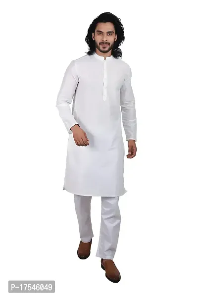 Ethnic Factory Men's Cotton Silk Long Kurta