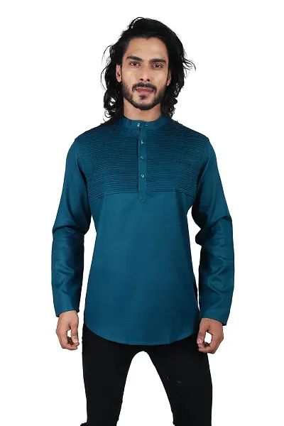 Ethnic Factory Men's Trendy Short Kurta