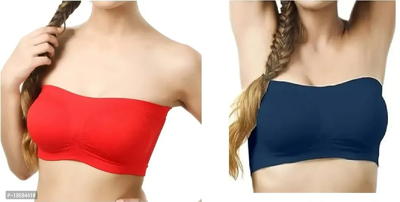 Stylish Multicoloured Cotton Solid Bras For Women Pack Of 2-thumb0