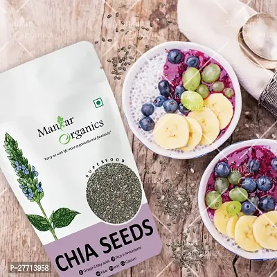 ManHar Organics Raw Premium Chia Seeds With Omega 3 and Fiber 250gm | For Weight Loss Management | For Eating | Calcium and Protein Rich Seeds |-thumb3