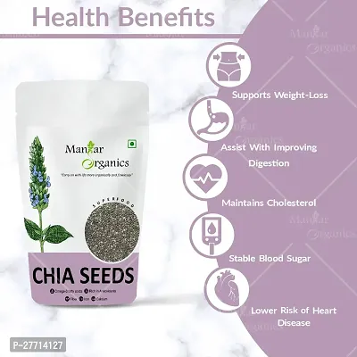 ManHar Organics Raw Premium Chia Seeds With Omega 3 and Fiber 1KG | For Weight Loss Management | For Eating | Calcium and Protein Rich Seeds |-thumb2