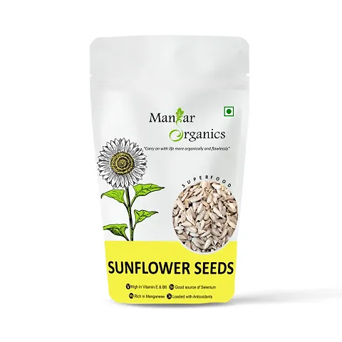 ManHar Organics Raw Sunflower Seeds 250gm for eating - AAA Grade | Protein and Fiber Rich Superfood |