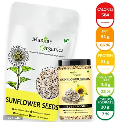 ManHar Organics Raw Sunflower Seeds 250gm for eating - AAA Grade | Protein and Fiber Rich Superfood |-thumb2