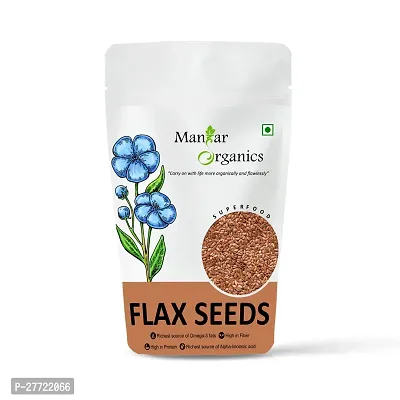 ManHar Organics Raw Flax Seeds 500gm- Alsi Seeds for Weight Loss, Diet Food