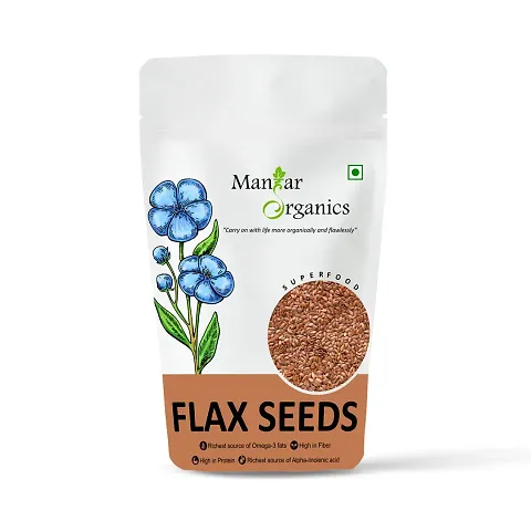 ManHar Organics Raw Flax Seeds 1KG- Alsi Seeds for Weight Loss, Diet Food