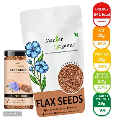 ManHar Organics Raw Flax Seeds 1KG- Alsi Seeds for Weight Loss, Diet Food-thumb2