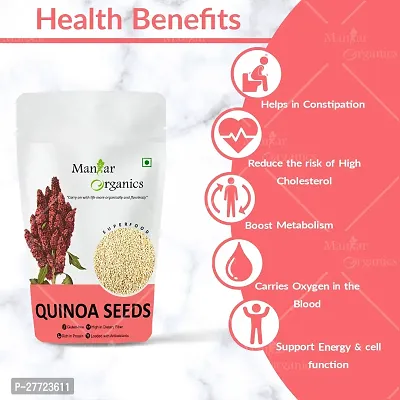 ManHar Organics Gluten Free Quinoa Seeds 500gm for Weight Management-thumb3