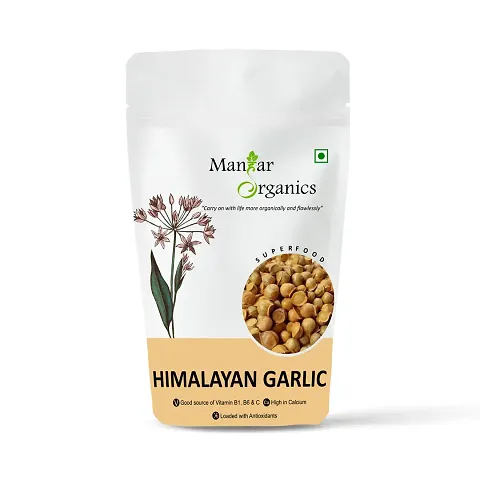 ManHar Organics Himalayan Garlic/Kashmiri Lehsun 100gm - Himalayan Single Clove Garlic or Snow Mountain Garlic for strong Immunity  Diabetes