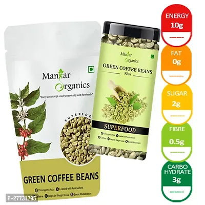 ManHar Organics Columbian Green Coffee Beans 250gm - Unroasted Arabica Coffee for Weight Management | Natural Immunity Booster-thumb2