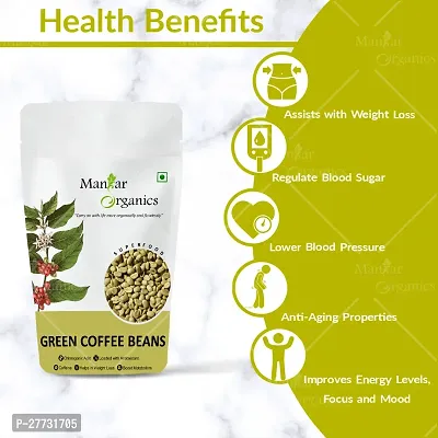 ManHar Organics Columbian Green Coffee Beans 250gm - Unroasted Arabica Coffee for Weight Management | Natural Immunity Booster-thumb3