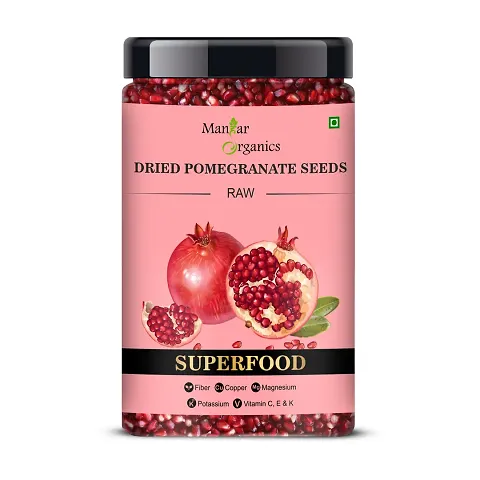 ManHar Organics Dried Pomegranate Seeds Jar 400gm (Anardana/Anar Beej) for Cooking/Immunity Booster/Beauty