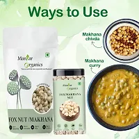 ManHar Organics Makhana/Lotus Seeds 100gm | Fox Nuts Phool Makhana | Gorgon Nut Puffed Kernels-thumb2