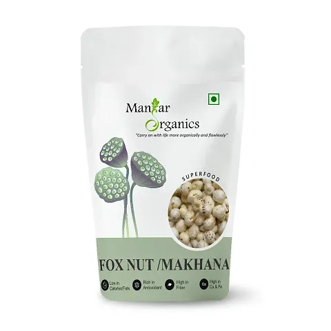 ManHar Organics Makhana/Lotus Seeds 250gm | Fox Nuts Phool Makhana | Gorgon Nut Puffed Kernels