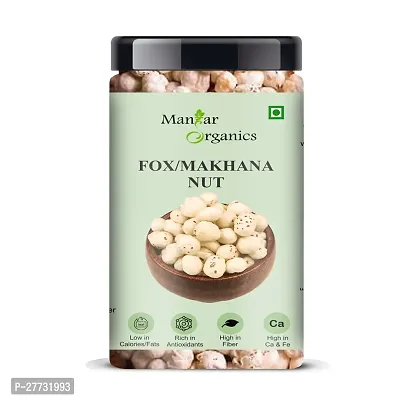 ManHar Organics Makhana/Lotus Seeds Jar 85gm | Fox Nuts Phool Makhana | Gorgon Nut Puffed Kernels-thumb0