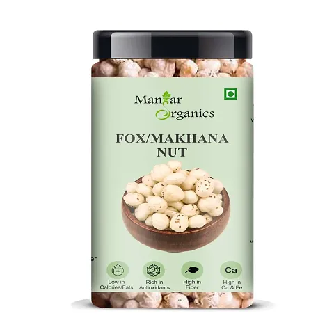 ManHar Organics Makhana/Lotus Seeds Jar 85gm | Fox Nuts Phool Makhana | Gorgon Nut Puffed Kernels