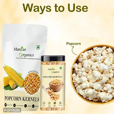 ManHar Organics Popcorn 1Kg| Makka |Classic Butterfly Corn Kernels|-thumb3