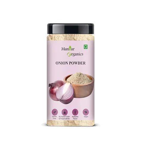 ManHar Organics Dehydrated White Onion Powder Jar 120gm for eating- No Added Flavour | Herbs and Seasonings | Sauces-Soups-Salad Dressings |