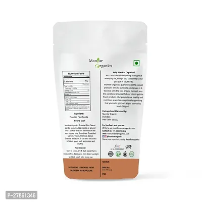 ManHar Organics Roasted Flax Seeds 250gm - Alsi Seeds for Weight Loss, Diet Food-thumb3
