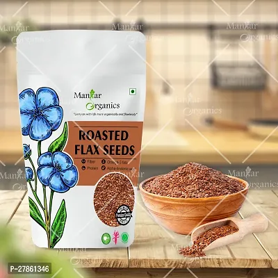 ManHar Organics Roasted Flax Seeds 250gm - Alsi Seeds for Weight Loss, Diet Food-thumb4