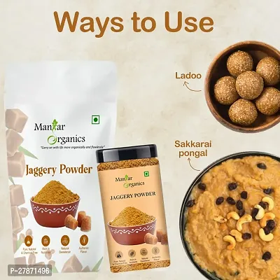 ManHar Organics Natural Jaggery Powder 100gm | Gud Powder | Unrefined and Unadulterated-thumb4