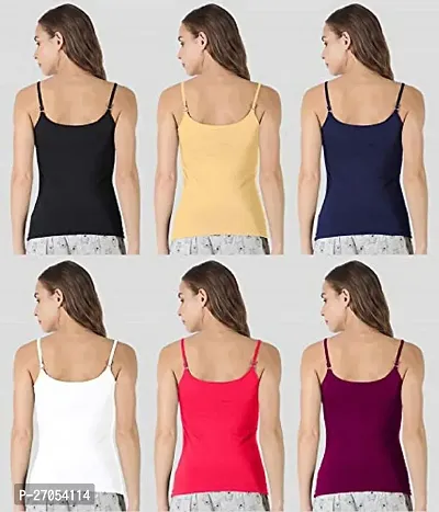 Classic Cotton Solid Camisole for Women, Pack of 6