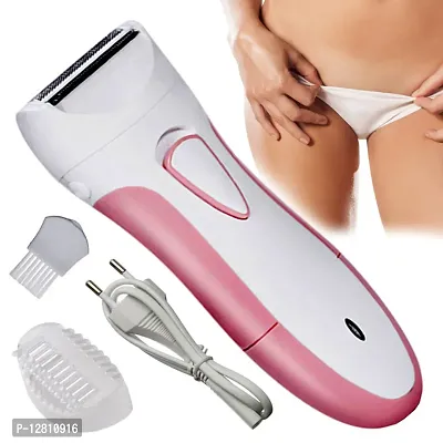 2in1 Womens Rechargable Waterproof Foil Shaver Full Body Hair Remover Trimmer 3 Blade Razor Painless Epilators-thumb0