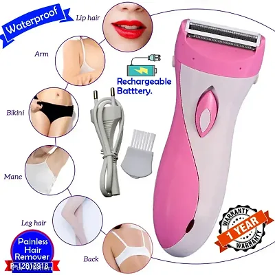 2in1 Women Lady Rechargable Waterproof Body Hair Remover Shaver Trimmer Painless Eplitor 3 Blade Razor