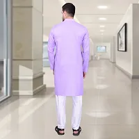 Reliable Cotton Solid Knee Length Kurta For Men-thumb1