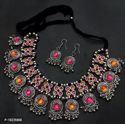 TET necklace for girls(oxidized silver)-thumb0