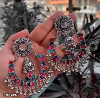 Stylish Oxidized Earrings-thumb2