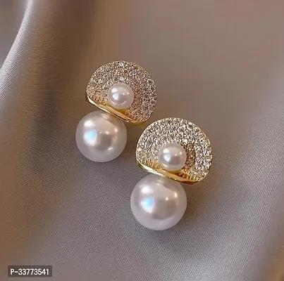 Zircon  Pearl Stud Korean Earring For Women  Girls Fashion Earring Party Casual Korean Jewelry-thumb0