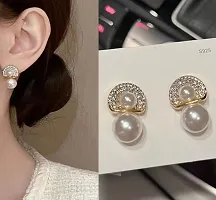 Zircon  Pearl Stud Korean Earring For Women  Girls Fashion Earring Party Casual Korean Jewelry-thumb3