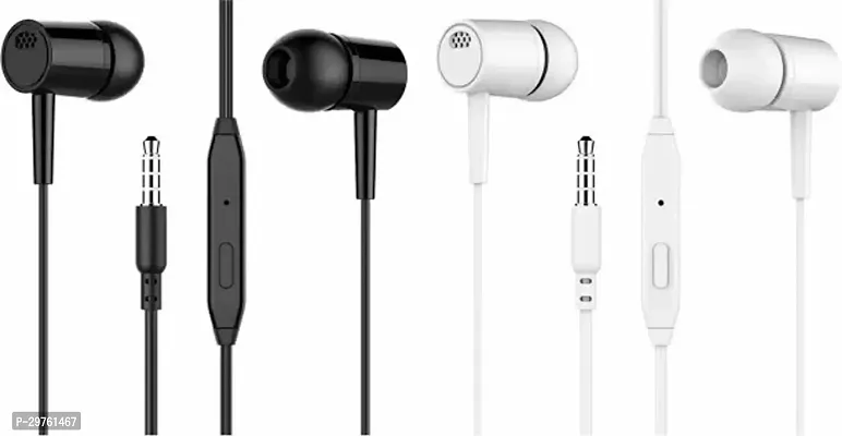 Stereo Bass In Ear Wired Earphones Headphones With Mic Wired Headset Multicolor In The Ear Pack Of 2-thumb0