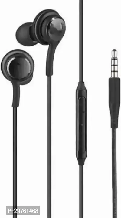 3.5Mm Jack Earphones Super Bass Akg Handsfree With Fabric Cable Wired Gaming Headset Black In The Ear-thumb0