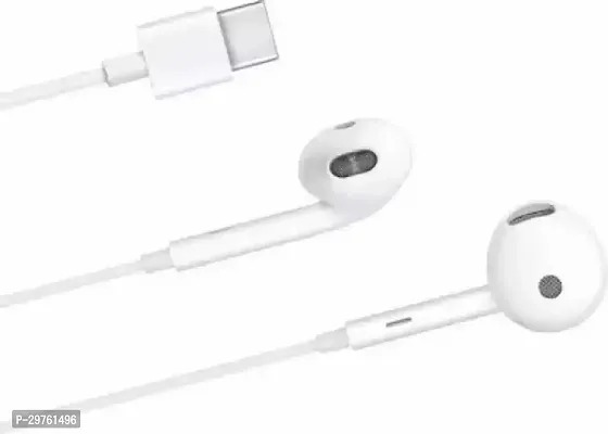 Type C White Earphone Wired Gaming Headset White In The Ear Wired Headset White In The Ear-thumb0