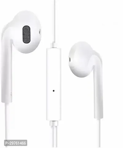 Wired Inear Headphone Compatible With All Android Smartphone Wired Headset White In The Ear-thumb0