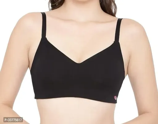 Stylish Black Cotton Blend Bras For Women-thumb0